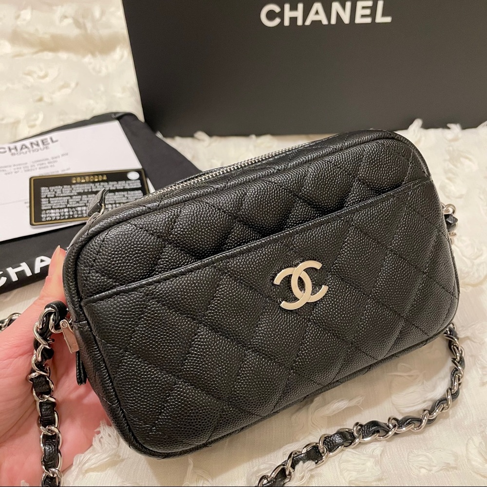 ❌SOLD❌CHANEL Camera Case Black Caviar Bag